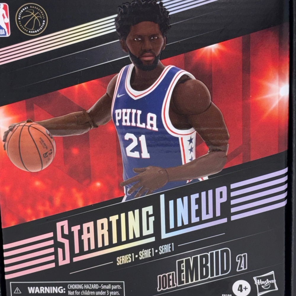 Hasbro NBA Starting Lineup Joel Embiid 76ers Series 1 Figure Sealed - Picture 1 of 6